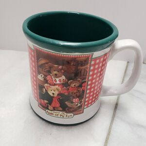 Boyds Bears Ceremic "you are the apple of my eye" coffee mug 12 oz